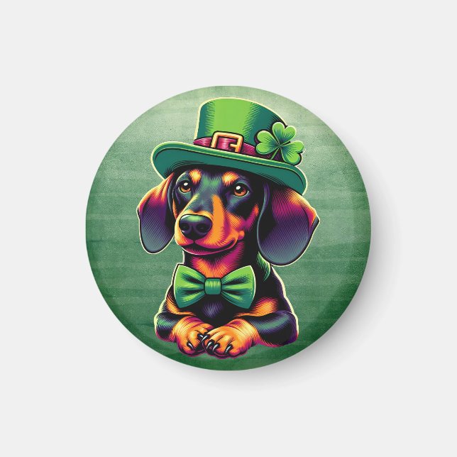 Imán Día del Día de los Patrones de Perros de Shamrock  (Frente)