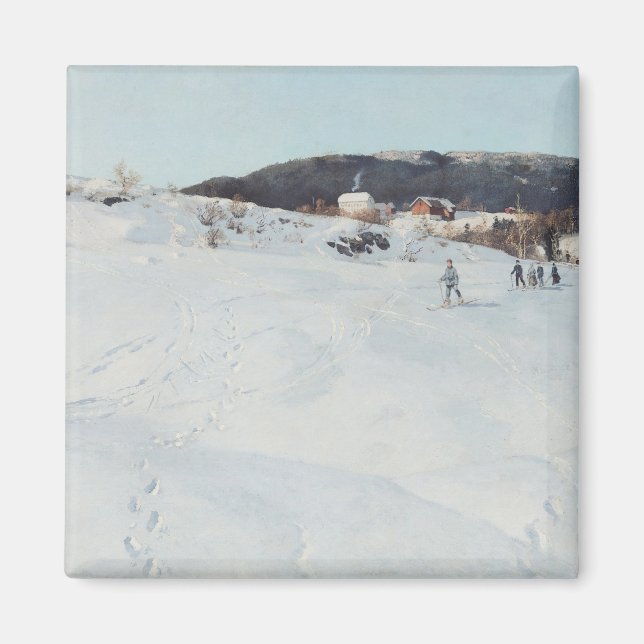 Imán Día del Invierno en Noruega, 1886 (Frente)