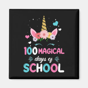 Imán Día Del Jardín De Niños Para Chicas 100 Días Mágic