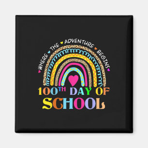 Imán Día Del Maestro Escolar - 100 Días Más Inteligente