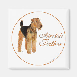 Imán Día del Padre Airedale