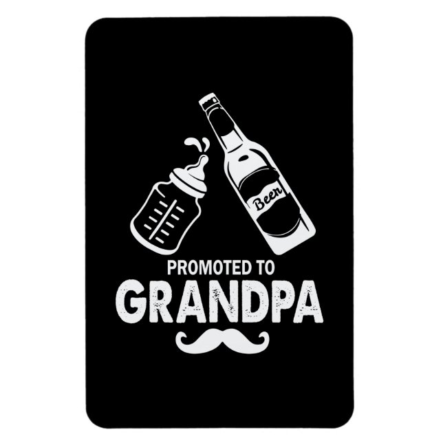 Imán Día del Padre Ascendido a Abuelo (Vertical)
