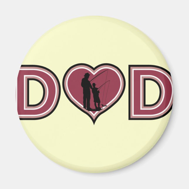 Imán Día del Padre de Pescador de Guay DAD (Frente)