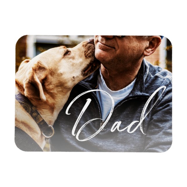 Imán Día del padre del perro personalizado  (Horizontal)