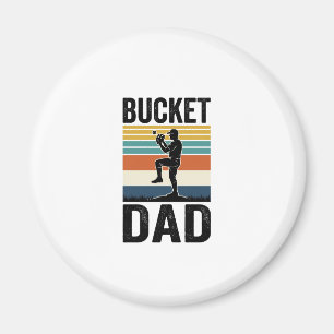 Imán Día del padre diseño vectorial retro béisbol Bucke