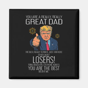 Imán Día del Padre Divertido Trump Mejor Papá de Todos