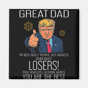 Imán Día del Padre Divertido Trump Mejor Papá de Todos