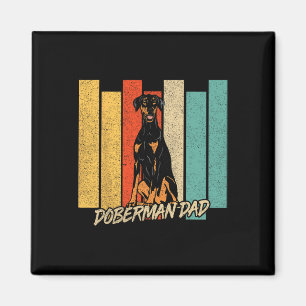 Imán Día del Padre Doberman Oreja Natural Dueño Perro P