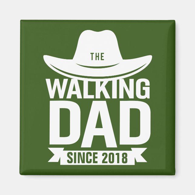 Imán Día del Padre - El papá que camina desde... (Frente)