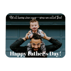 Imán Día del Padre Héroe Foto de Familia Personalizada 