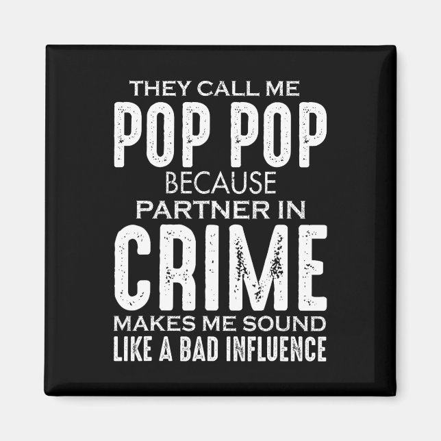 Imán Día del padre me llaman pop por pareja (Frente)