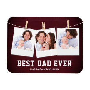 Imán Día del Padre   Mejor Papá del Mundo 3 Fotocolage