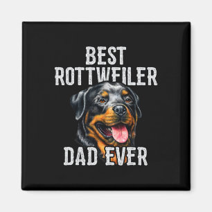 Imán Día del Padre. Mejor papá Rottweiler de todos los