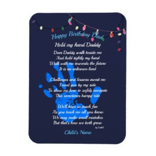 Imán Día del padre papá POEM Sostengo mi regalo de FOTO