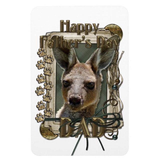 Imán Día del Padre - Papas de piedra - Canguro (Vertical)