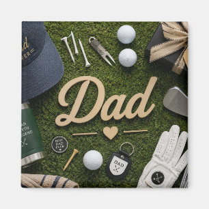 Imán Día del Padre para Papá Golfista