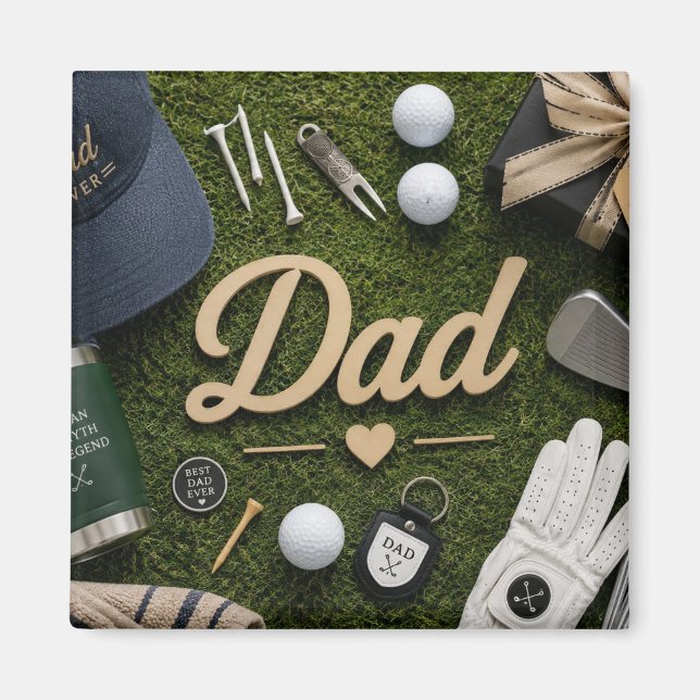 Imán Día del Padre para Papá Golfista  (Frente)
