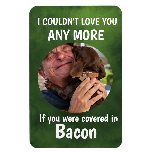 Imán Día del Padre Perro gracioso Cita Personalizado Fo (Vertical)