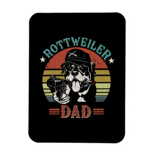 Imán Día del padre   Rottweiler Dog Dad