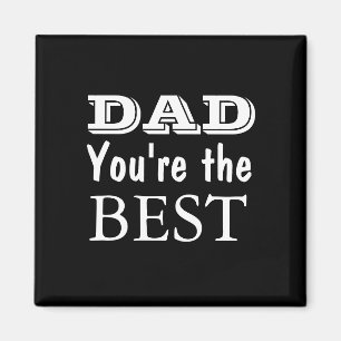 Imán Día del Padre Simple Negro y Blanco Papá Perfecto