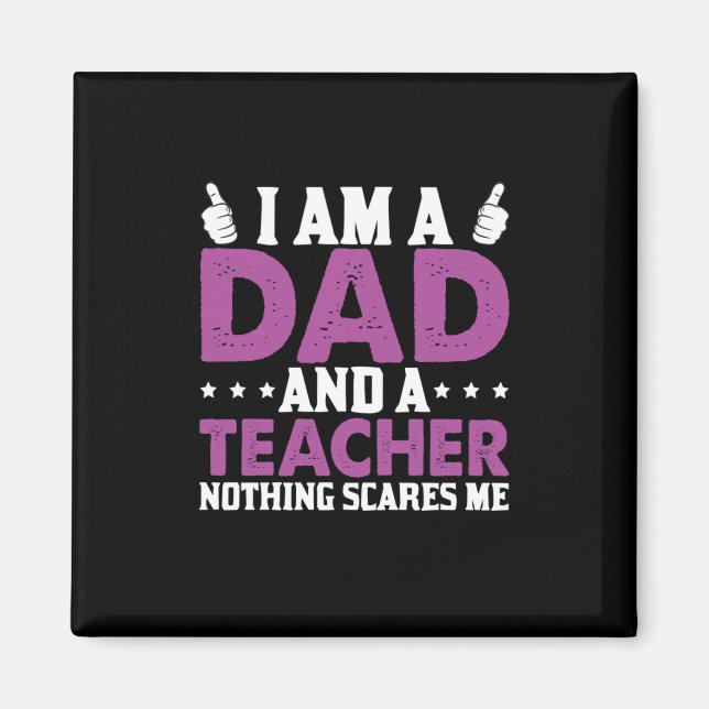 Imán Día del Padre Soy papá y profesor (Frente)