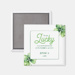 Imán Día del Personalizado de la Suerte del Shamrock Ve