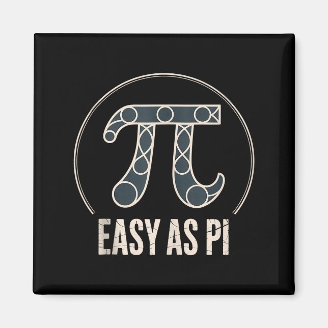 Imán Día del Pi 14 de marzo Regalo divertido de comida  (Frente)