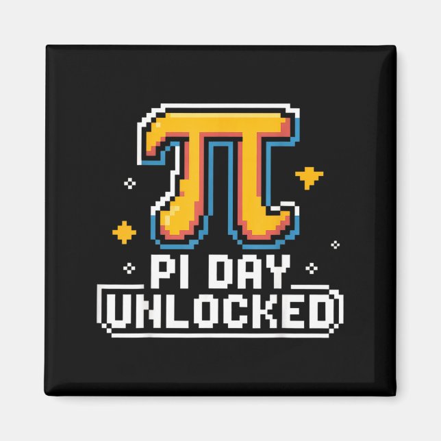 Imán Día del Pi 14 de marzo Tarta de Nerd de Matemática (Frente)