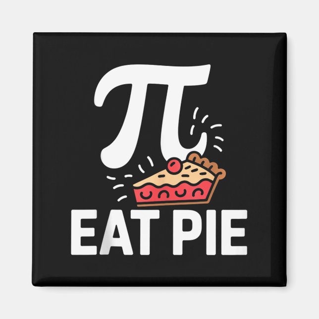 Imán Día del Pi 14 de marzo Tarta de nerds matemáticos  (Frente)