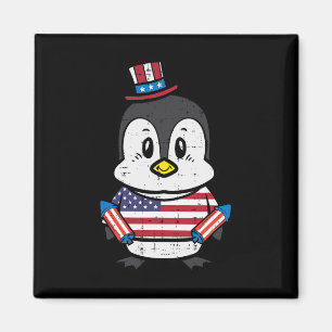 Imán Día del Pingüino 4 de julio Niños pequeños de Esta