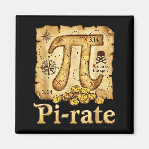 Imán Día del pirata de tasa 314 broma matemática hombre