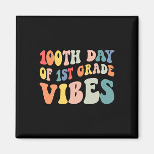 Imán Día Del Profesor Retro De Vibes De Primer Grado Fe