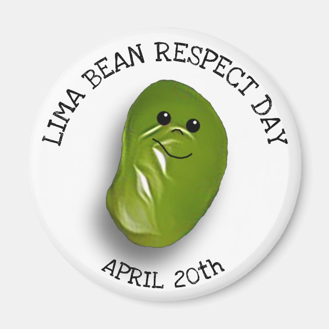 Imán Día del Respeto Lime Bean 20 de abril Magnet (Frente)