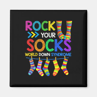 Imán Día del Síndrome de Down Rock Your Socke Awareness
