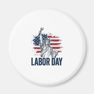 Imán Día del Trabajo Estatua de la Libertad Diseño Patr