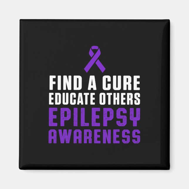 Imán Día divertido de concienciación sobre la epilepsia (Frente)