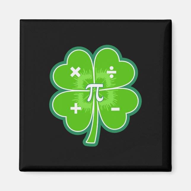 Imán Día divertido de Pi Matemáticas Día de San Patrici (Frente)