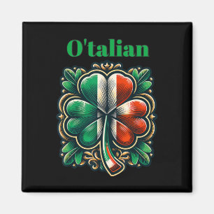 Imán Día divertido de San Patricio irlandés italiano O'