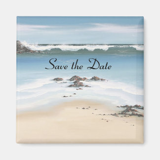 Imán día en la playa Save the Date