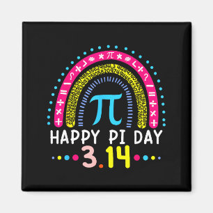 Imán Día feliz arcoíris 3.14 número profesora de matemá