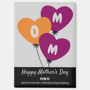 Imán Día Feliz de las Madres Conectar Social Promociona