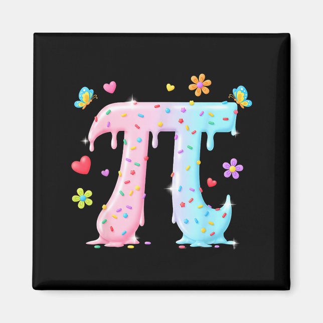 Imán Día Feliz de Pi Profesor de Matemáticas Goteando H (Frente)