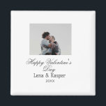 Imán Día feliz de San Valentín foto de pareja moderna s<br><div class="desc">Diseño para pareja amor</div>
