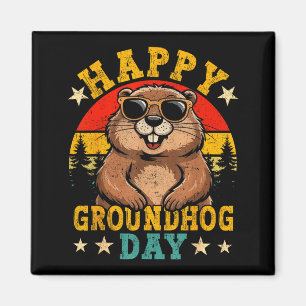 Imán Día Feliz del Topo Vintage Amante de los Animales 