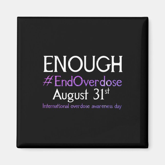 Imán Día Internacional de Conciencia sobre la Sobredosi (Frente)