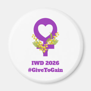 Imán Día Internacional de la Mujer 2026 IWD Dar para Ga