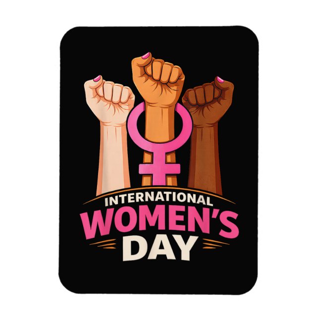 Imán Día Internacional de la Mujer 8 de marzo (Vertical)