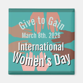 Imán Día Internacional de la Mujer 8 de marzo. 2026