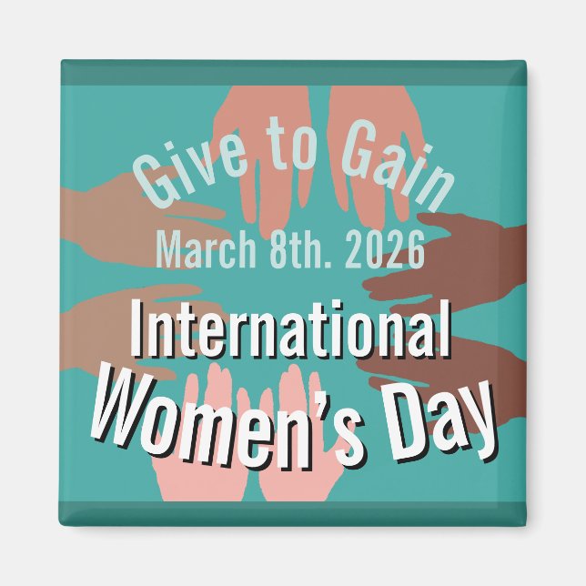 Imán Día Internacional de la Mujer 8 de marzo. 2026 (Frente)