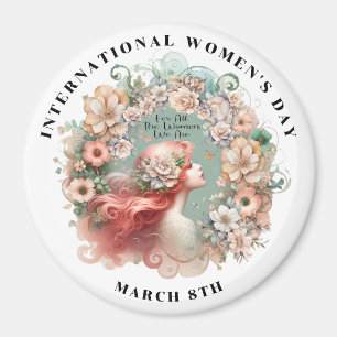 Imán Día Internacional de la Mujer 8 de marzo Feminine